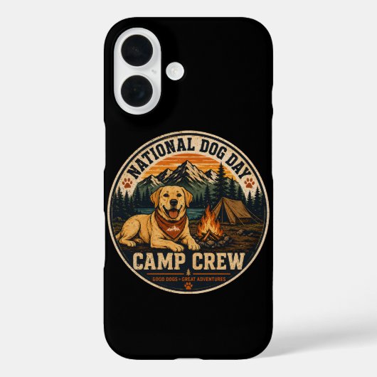 National Dog Day Camp Crew Labrador iPhone 16 Case-Mate iPhone Case (Achterkant)
