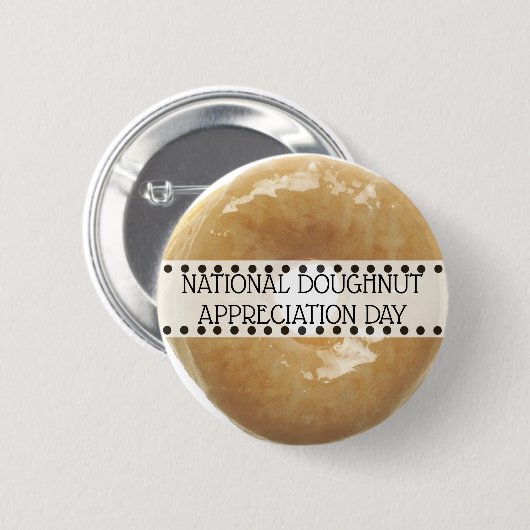 National Doughnut Appreciation Day 5 november Ronde Button 5,7 Cm (Voorkant /achterkant)
