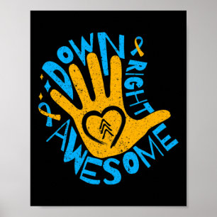 National Down Syndrome Awareness Maand Down Right  Poster