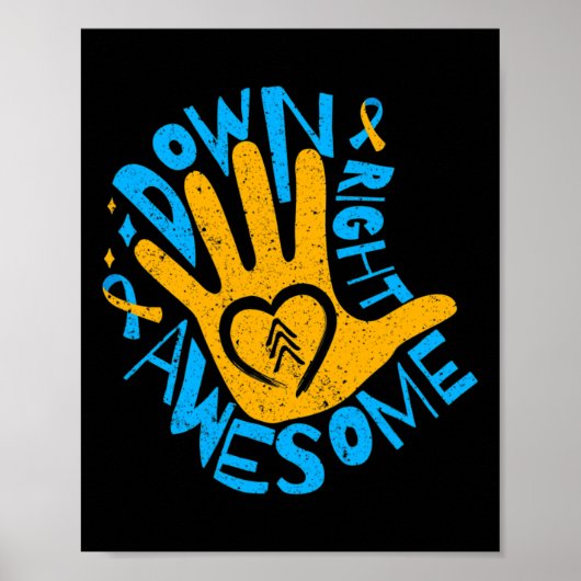 National Down Syndrome Awareness Maand Down Right  Poster (Voorkant)