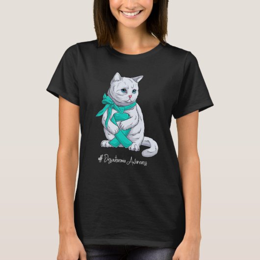 National Dysautonomia Awareness Month Teal Ribbon  T-shirt (Voorkant)