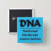 National Dyslexic Association Funny Button Humor (Voorkant /achterkant)