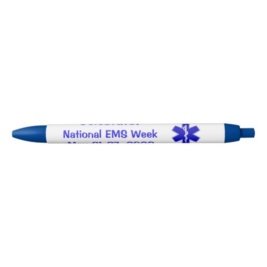 National EMS Week 2023 Black Ink Pen (Voorkant)