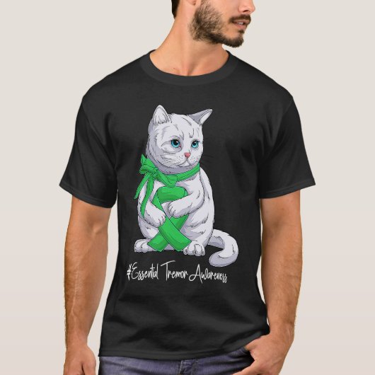 National Essential Tremor Awareness Month Green Ri T-shirt (Voorkant)