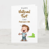National Fart Day | February 5th Funny Holiday Kaart (Voorkant)