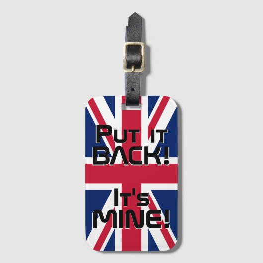 National Flag Funny Patriotic Bagagelabel (Voorkant (verticaal))