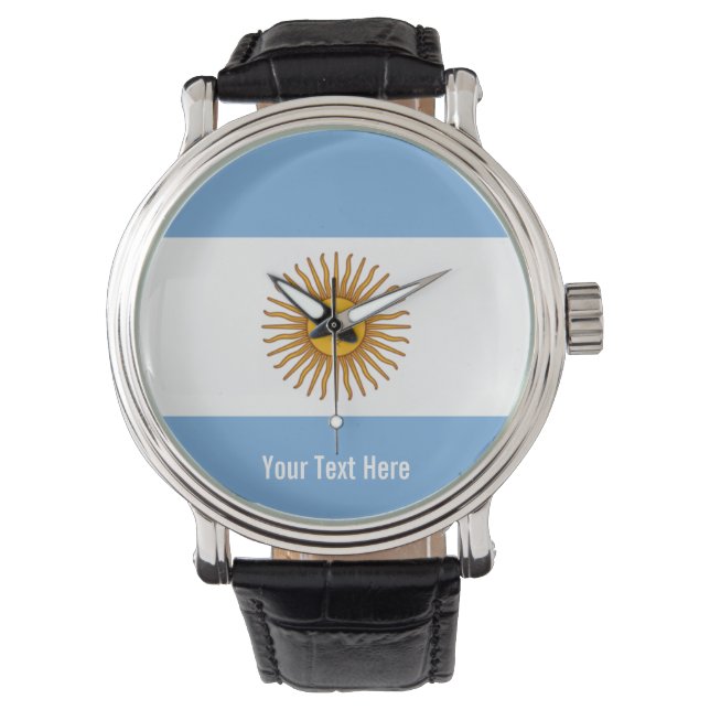 National flag of Argentina Horloge (Voorkant)