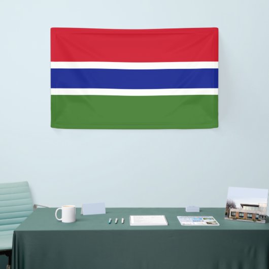 National Flag of Gambia - Rectangular Event Banner (Beurs)