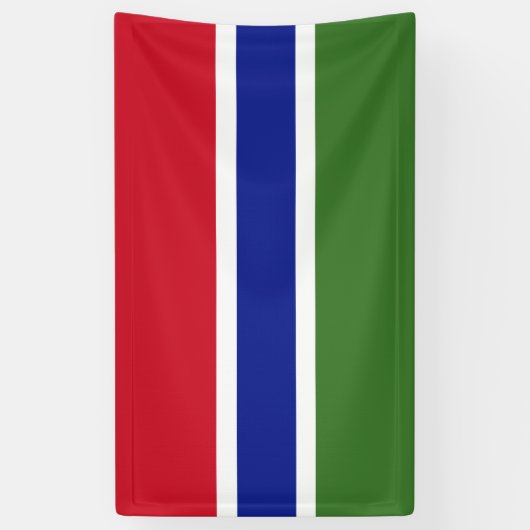 National Flag of Gambia - Rectangular Event Banner (Verticaal)