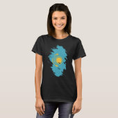 National Flag of Kazakhstan souvenir  for men wome T-shirt (Voorkant volledig)