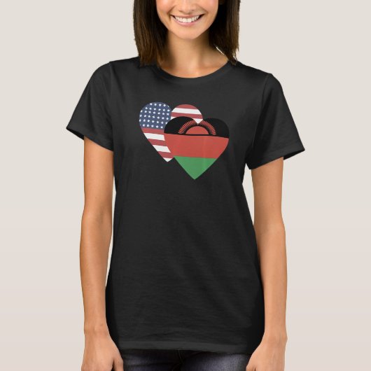 National Flag of Malawi souvenir  for men women  1 T-shirt (Voorkant)
