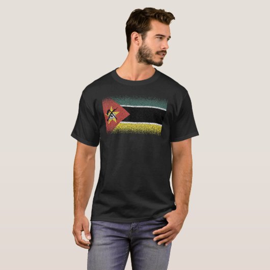 National Flag of Mozambique souvenir  for men wome T-shirt (Voorkant volledig)