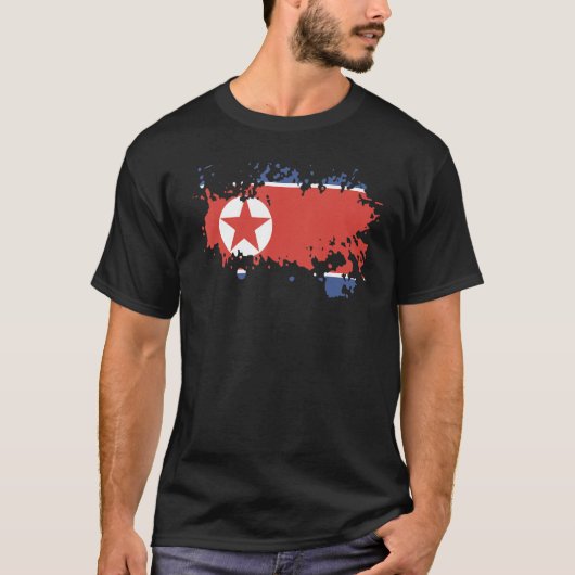 National Flag of North Korea souvenir for men wom T-shirt (Voorkant)