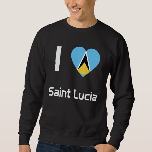 National Flag of Saint Lucia souvenir for men wo Trui (Voorkant)