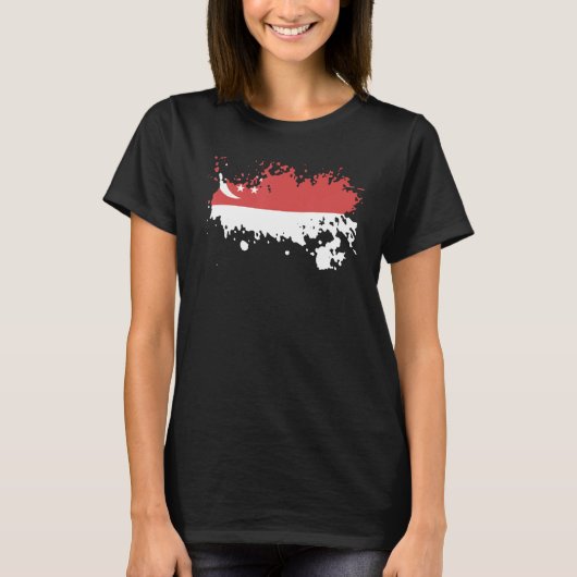National Flag of Singapore souvenir   for men wome T-shirt (Voorkant)