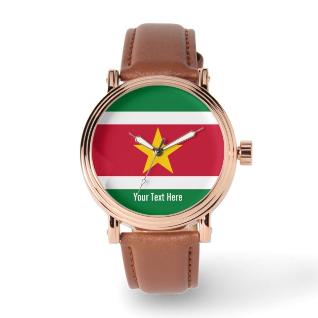 National flag of Suriname Horloge (Voorkant)