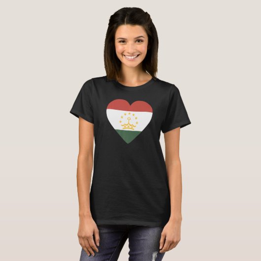 National Flag of Tajikistan souvenir  for men wome T-shirt (Voorkant volledig)