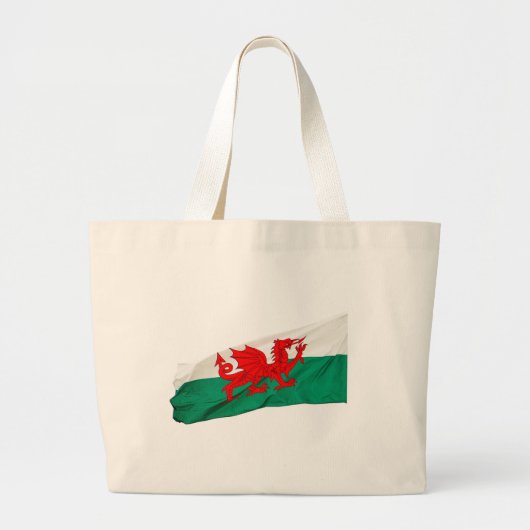 National Flag of Wales, The Red Dragon Patriotic Grote Tote Bag (Voorkant)