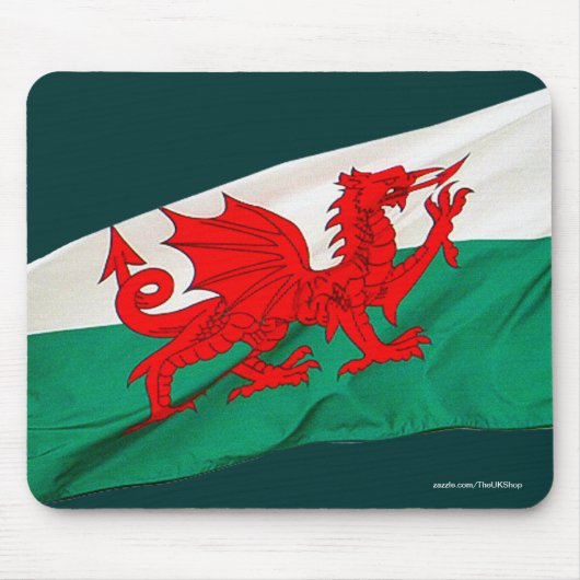 National Flag of Wales, The Red Dragon Patriotic Muismat (Voorkant)