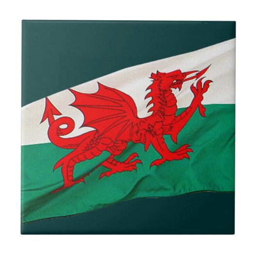 National Flag of Wales, The Red Dragon Patriotic Tegeltje (Voorkant)