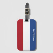 National Flag Patriotic Nederland Bagagelabel (Voorkant (verticaal))