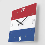 National Flag Patriotic Nederland Vierkante Klok (Hoek)