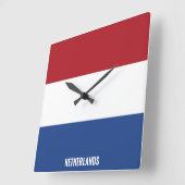 National Flag Patriotic Nederland Vierkante Klok (Hoek)