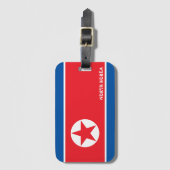 National Flag Patriotic Noord-Korea Bagagelabel (Voorkant (verticaal))
