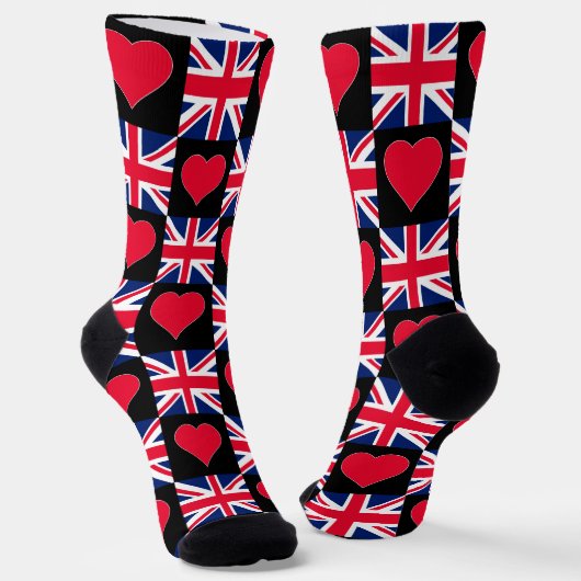 National Flag UK Pride Patriotic Sokken (Gebogen)