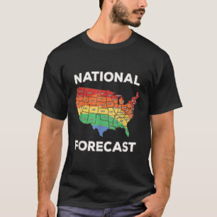National Forecast American USA Rainbow Map Gay Pri T-shirt