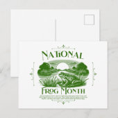 National Frog Month Briefkaart (Voorkant / Achterkant)