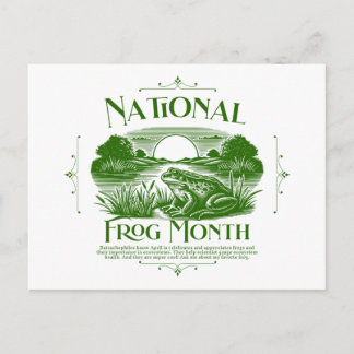 National Frog Month Briefkaart