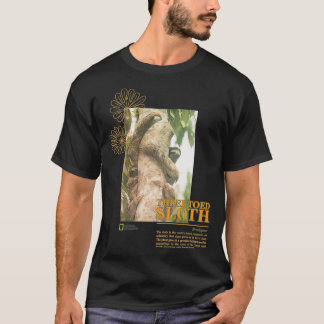 National Geographic Three Toed Sloth Magazine Cove T-shirt