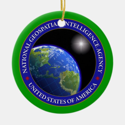 National Geospatial Intelligence Agency Custom Keramisch Ornament (Voorkant)