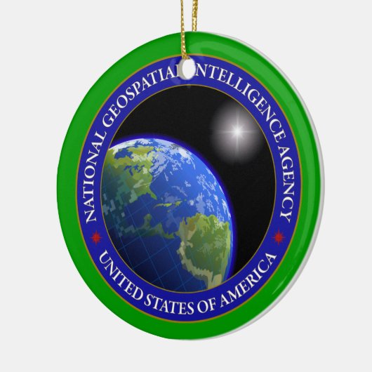 National Geospatial Intelligence Agency Custom Keramisch Ornament (Links)