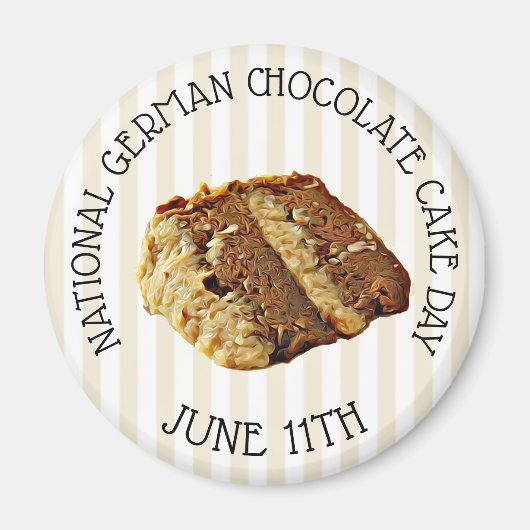 National German Chocolate Cake Day Magnet (Voorkant)