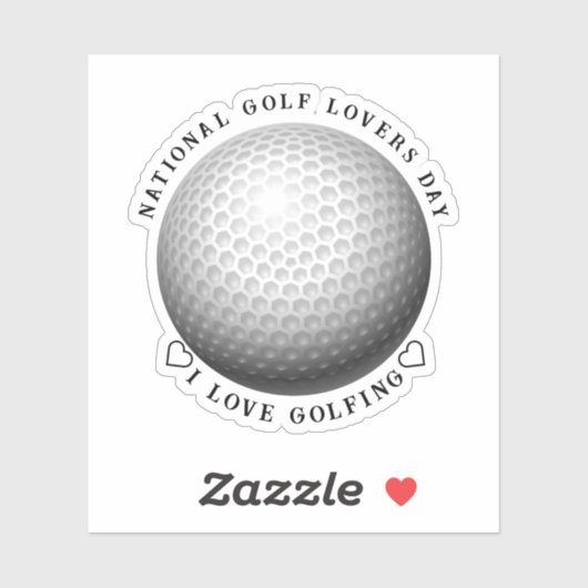 National Golf Day  Sports Sticker (Vel)