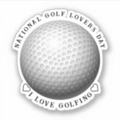 National Golf Day  Sports Sticker (Voorkant)