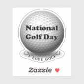 National Golf Day  Sports Sticker (Vel)