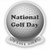 National Golf Day  Sports Sticker (Voorkant)