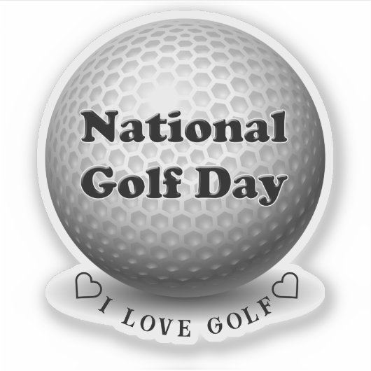 National Golf Day  Sports Sticker (Voorkant)