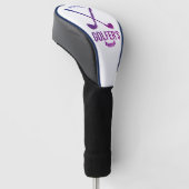 National Golfer’s Day Purple Design | leather Golfheadcover (Schuin)