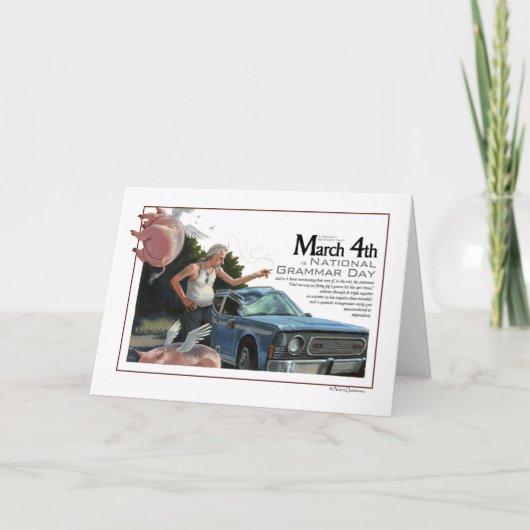 National Grammar Day Card Feestdagen Kaart (Voorkant)