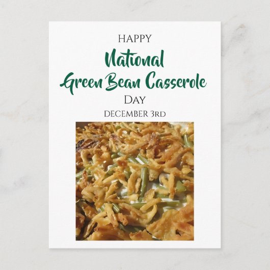 National Green Bean Casserole Day Dec 3rd Briefkaart (Voorkant)
