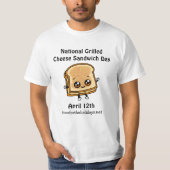 National Grilled Cheese Sandwich Day - 12 april T-shirt (Voorkant)