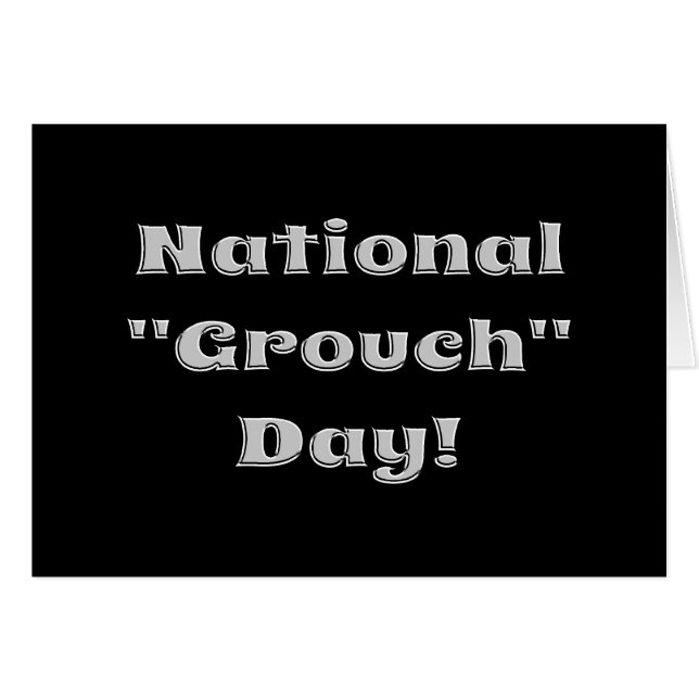 National Grouch Day Kaart (Voorkant Horizontaal)