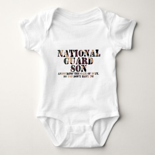 National Guard Son Answering Call Call Romper (Voorkant)