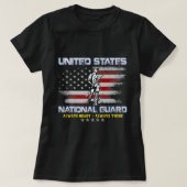 National Guard Veteran Altijd klaar Amerikaanse vl T-shirt (Design voorkant)