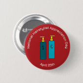 National Haarstylist Appreciation Day Badge/ Ronde Button 5,7 Cm (Voorkant /achterkant)