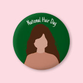 National Hair Day - Bruin haar Badge / Button